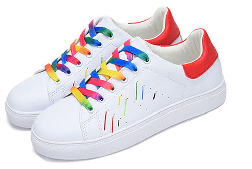 Rainbow shoe laces